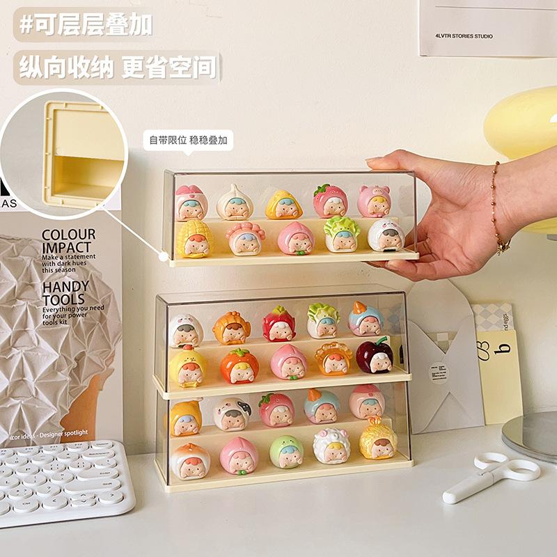 Small decorative items, figurine display cabinets, blind box display racks, storage acrylic transparent dust-proof storage boxes