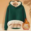 Men's Plus Velvet Thick Warm Hooded Sweatshirt - Trendy Lambskin Pullover