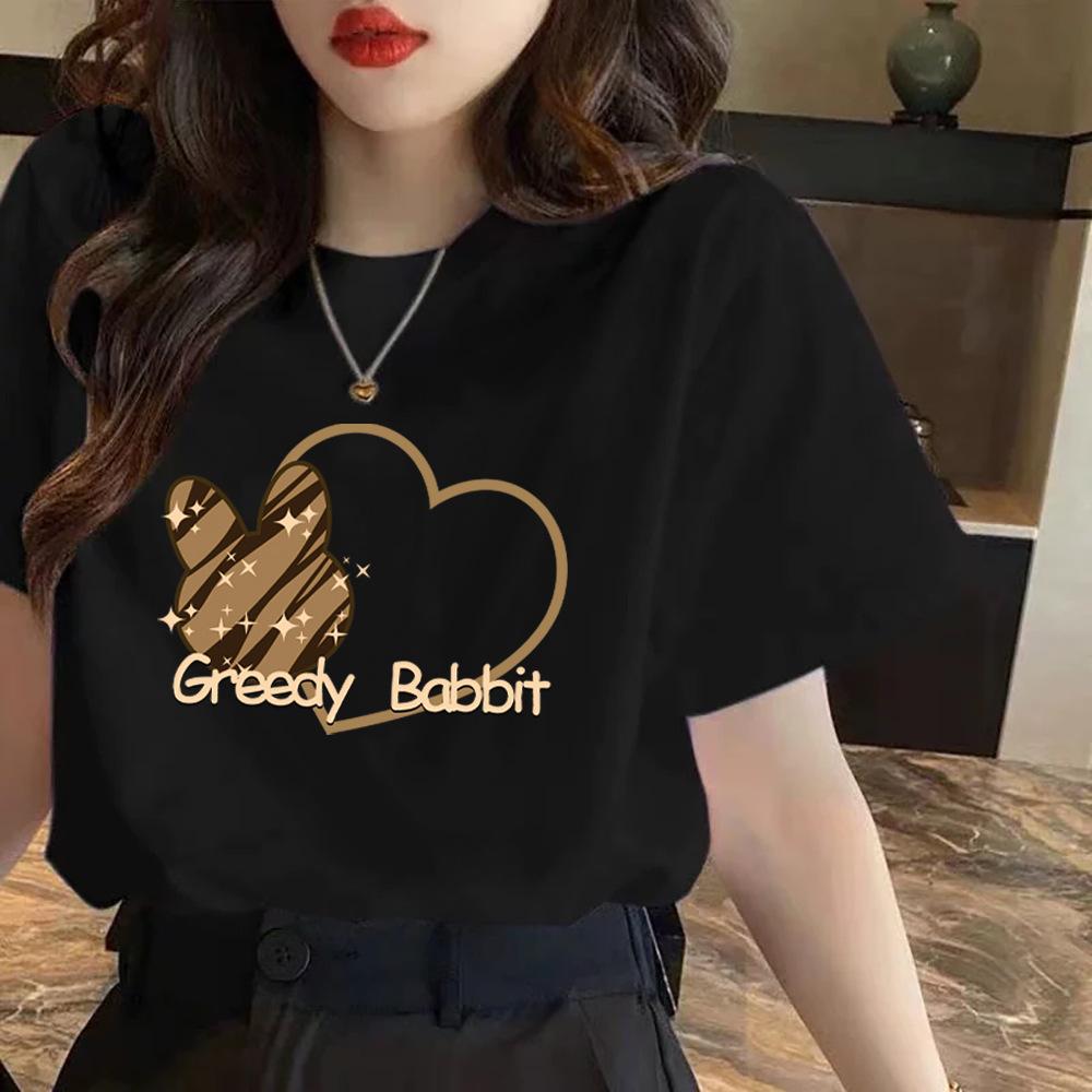 Cotton Short-sleeved T-shirt Women's New Fashionable Versatile Foreign-looking Thin Top Summer