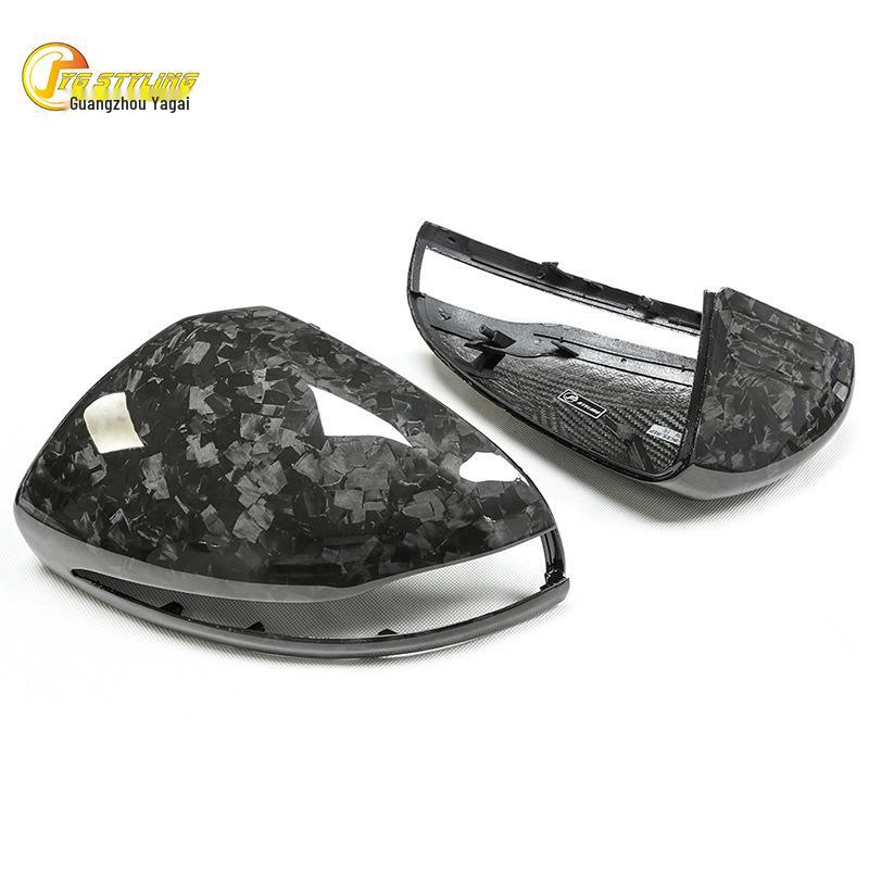 Накладка на зеркало заднего вида из сухого углеволокна для автомобилей с левым рулем Mercedes-Benz B, C, E, S, GLC, GLA, CLA, CLS, W205