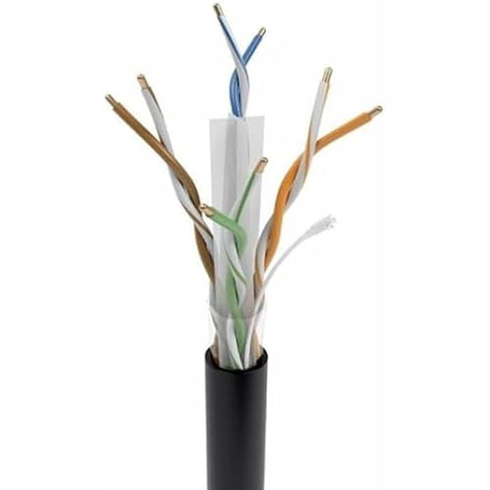 AISENS Câble réseau rigide UTP Catégorie 6 AWG23 Noir 305 m