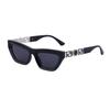 Cat Eye Sunglasses Women'S Trendy Personality Small Frame Hollow Glasses Legs Sunglasses Men'S Glasses