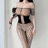 Женские ажурные чулки без вырезов, черный корсет, эротическое боди, нижнее белье, прозрачный комбинезон, сексуальное нижнее белье, новинка