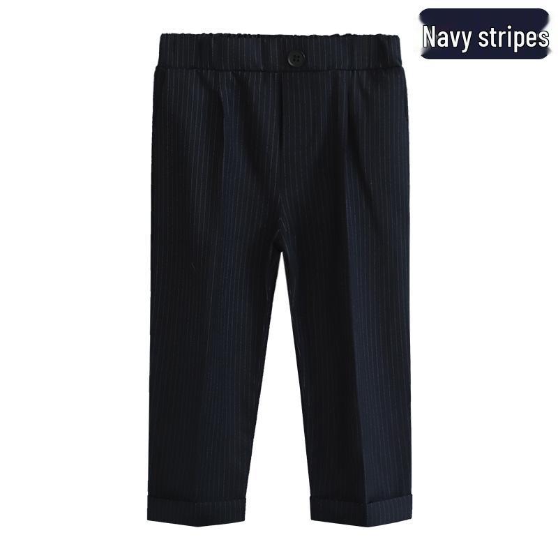 Детские однотонные брюки - Повседневные длинные брюки для мальчиков для школьной формы, Весенне-осенний костюм для выступлений