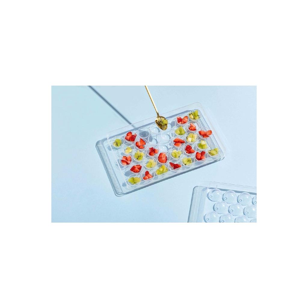 Мраморная форма для льда из 33 частей, круглая форма для льда из 33 камер с крышкой, форма для льда для презентации коктейлей