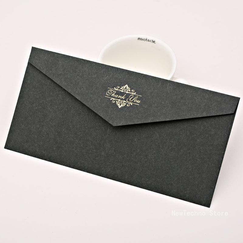 Винтажные золотые конверты для приглашений, крафт-бумага, подарочная карта, оконный конверт, набор свадебных писем, почтовая отправление, канцелярские принадлежности