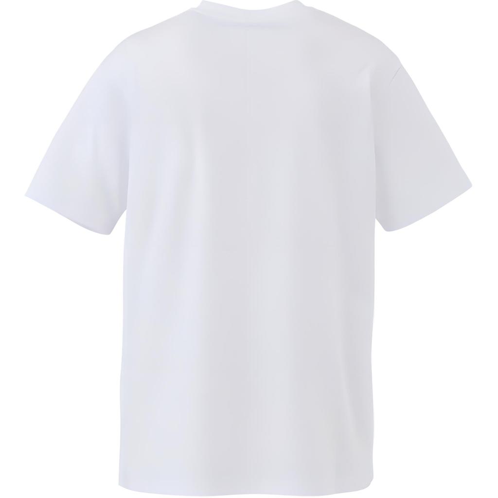 ONITSUKA TIGER Футболка-пуловер с круглым вырезом и принтом, со спущенным плечом и коротким рукавом, унисекс, белая 2183B455-100