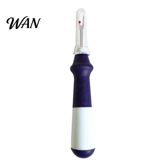 Hand Sewing Essentials Ergonomic Silicone Handle Seam Remover, Thread Cutter for Embroidery Crafting, Stitch Removal Tool with Clear Protective Cover