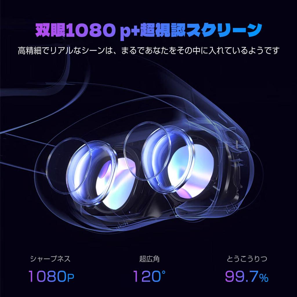 Upgraded VR Binoa VR Goggles for Viewing 3D 1080P Aspheric Glasses Blue Light Focal Length Interpupillary Distance Good Heat Compatible with Inch