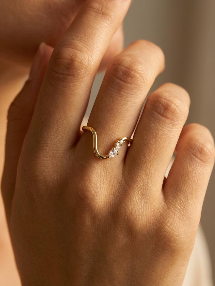 925 Sterling Silver Fashion Marquise Water Drop Zircon Ring For Women Engagement Wedding Anniversary High Quality Fine Jewelry
