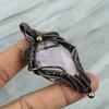 Pink Kunzite Copper Pendant Copper Wire Wrapped Jewelry Kunzite Jewelry Handmade Gemstone Pendant Wire Wrap Jewelry For Mother Gift For Her