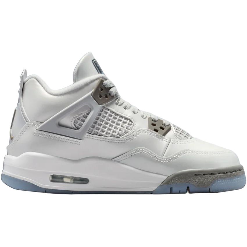 Jordan Детские баскетбольные кроссовки Air Jordan 4 Mid top Серый Синий Подростковые HV4401-014