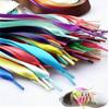 Colorful Polyester Ribbon Shoe Lace For Sneakers Satin Candy Color Flat Lace