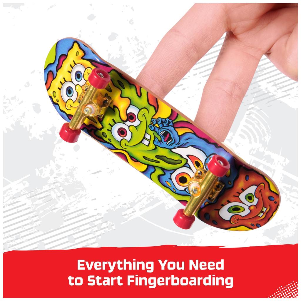 Бонусный набор TECH DECK Spongebob Sk8shop Fingerboard, коллекционная настраиваемая игрушка-скейтборд для детей от 6 лет и старше