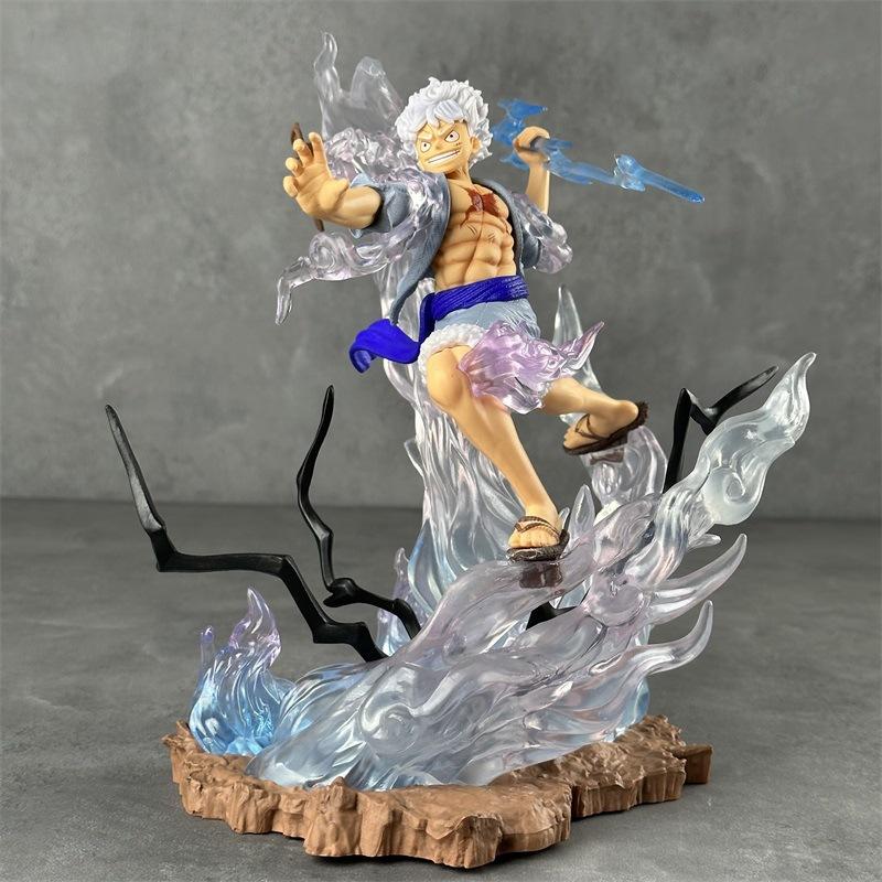 One Piece Luffy Gear 5 Sun God Nika Lightning Grip Battle Action Figure Collectible Figurine Desktop Decoration For Anime Fans