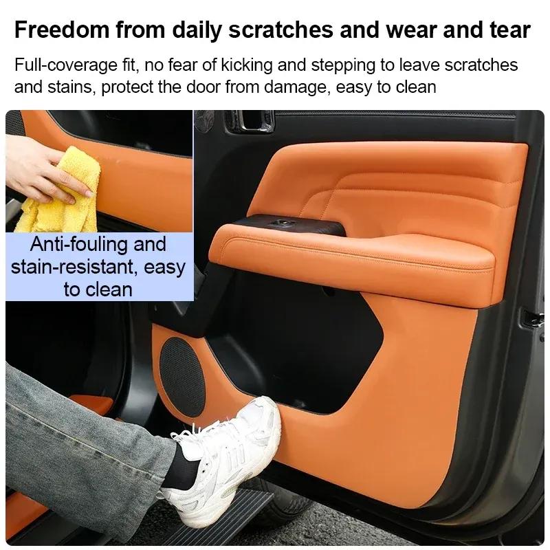 Car Door Leather Anti Kick Pad For BYD Song Plus -2025 Seal U Sealion 6 Dustproof Protector Edge Film Stickers Side Interior