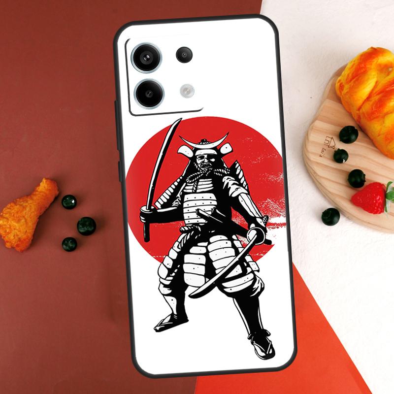 Чехол Воин Самурай для Xiaomi Redmi Note 13 14 Pro 9 10 11 12 Pro 10S 11S 12S Redmi 13C 10C 12C 14C Coque