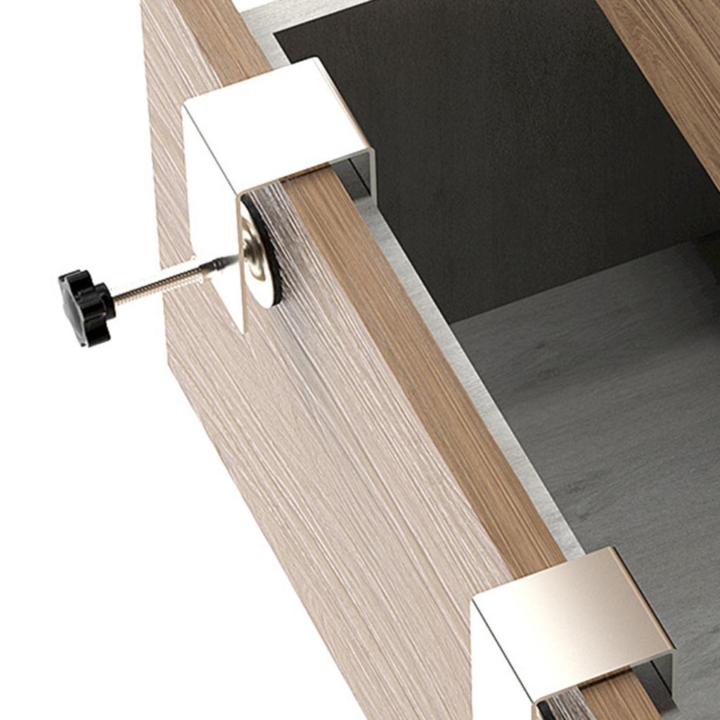 Зажимы для ящиков из нержавеющей стали, держатель для фиксации лицевой стороны ящика, 4 шт., вспомогательный инструмент для зажимов для ящиков