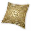 Greek Key Golden Baroque Style Pillowcase Double-sided Printing Cushion Cover Decorative Throw Pillow Case Cover Home Square