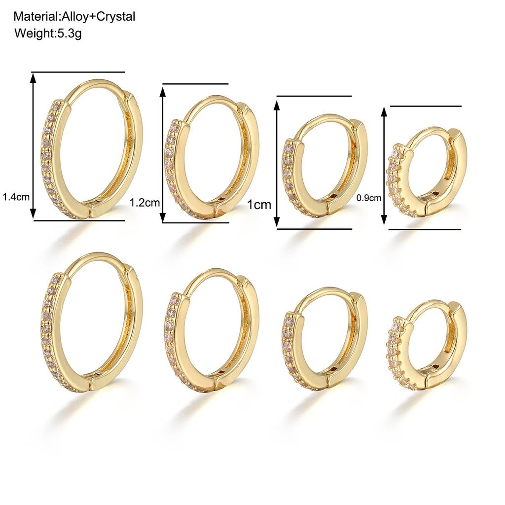 Набор из 8 элегантных и простых сережек для женщин. Подходит для повседневного ношения осенью и зимой. Женщины носят его на вечеринках. Популярно