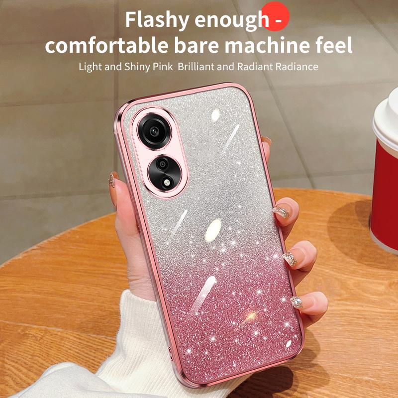 Модный блестящий чехол с градиентным покрытием для OPPO A78 A58 A38 A94 A57 A36 A17 A16 A55 A1 A2 Find X6 Pro K11 K11X, силиконовая задняя крышка