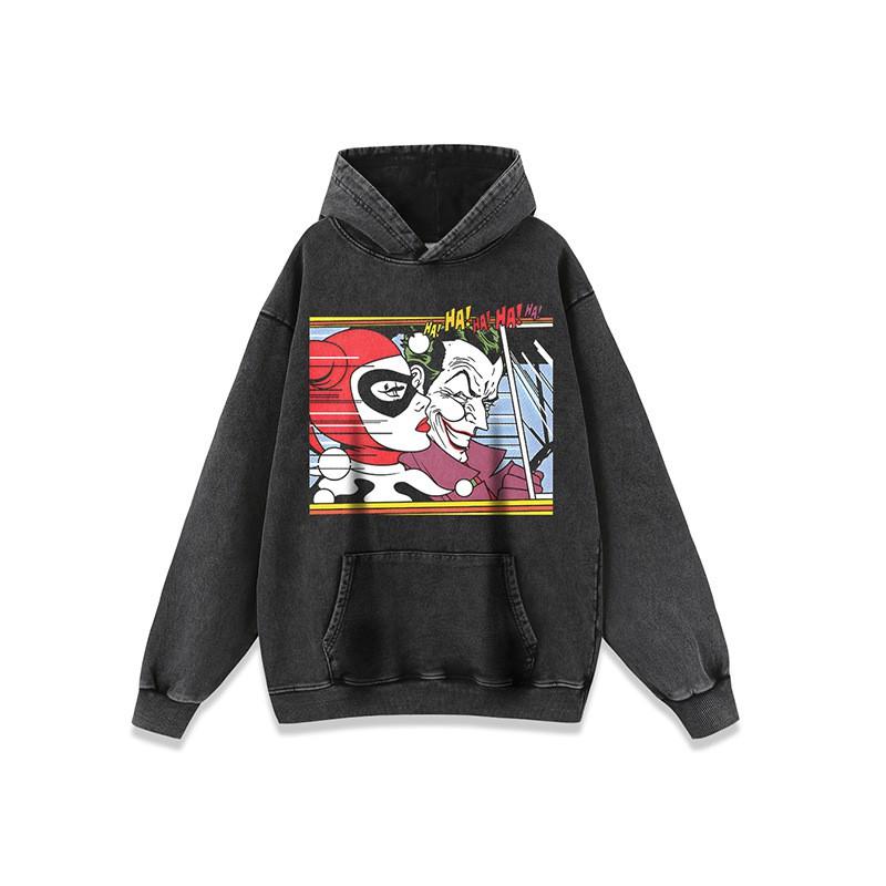 Mens Oversized Graphic Hoodie Cotton Streetwear Long Sleeve Pullover Casual Sweatshirt