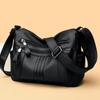 Fashion Solid Color High-grade Leather Texture Mother Bag Shopping Bag Overseas Old Shoulder Messenger Bag