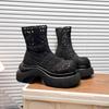 New Thick-soled Women's Shoes Perforated and Breathable Ankle Boots Fashionable and Versatile Cool Boots