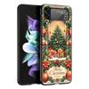 Merry Christmas Hard PC Phone Case For Samsung Galaxy Z Flip 7 6 5 4 Black Cover For Galaxy Z Flip 3 Foldable Fundas Shell Capas