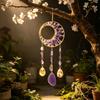 Crystal Agate Plate Car Pendant Sun Catcher Wind Chime Hanging Ornament for Home Decor for Wedding or Valentine's Day