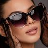 Protective Glasses Fashion Cat Eye Sunglasses Women  Gradient Lens Sun Glasses Simple Wide Leg Design Unisex Female Shades UV400