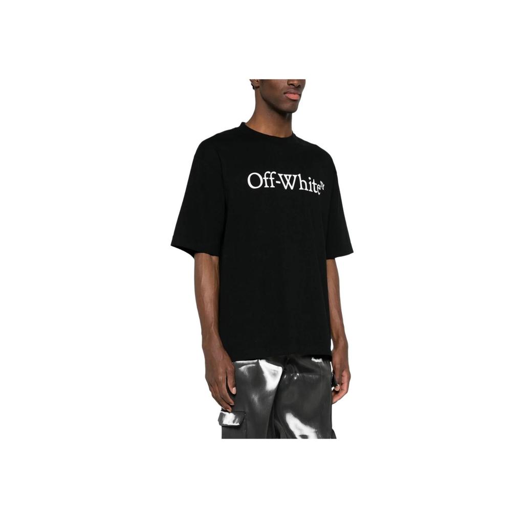 Off-White Big Bookish Skate Tee Black/White Men Tops OMAA120C99JER0081001