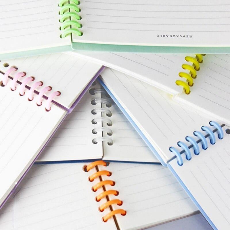 3pcs/set 6 Holes Book Rings Solid Color Loose Leaf Binder Spiral Notebook Office Binding Rings Supplies