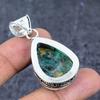 Натуральный медно-малахитовый драгоценный камень 925 пробы стерлингового серебра кулон-украшение 1,97" ET-4783