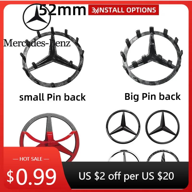 Car Sticker 2025 Hot For Benz For AMG Car For Mercedes Benz AMG 1pcs 52mm 57mm Car Steering Wheel Badge Emblem Sticker For Merce