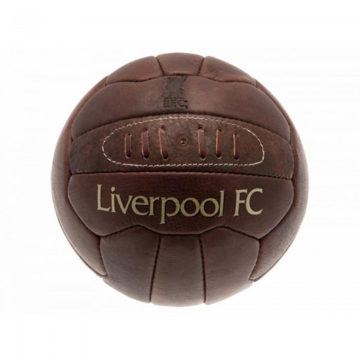 Liverpool FC Official Retro Heritage Leather Football