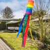 Rainbow Windsock Flag Colorful Hanging Decoration 35inch Celebrations Wind Decor Yard Patio