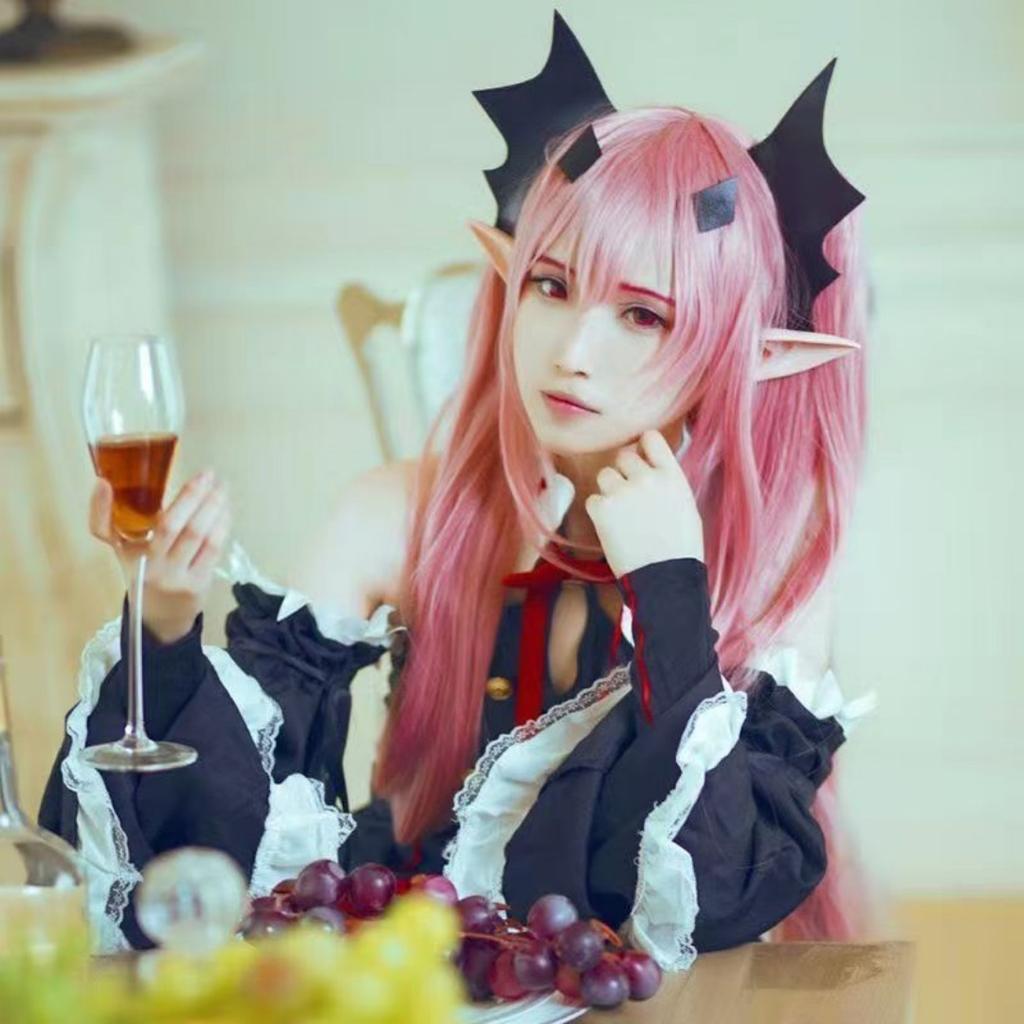 Серафим Конца Owari no Seraph Krul Tepes Косплей Костюм Униформа Парик Косплей Аниме Ведьма Вампир Хэллоуин Костюм Для Женщин