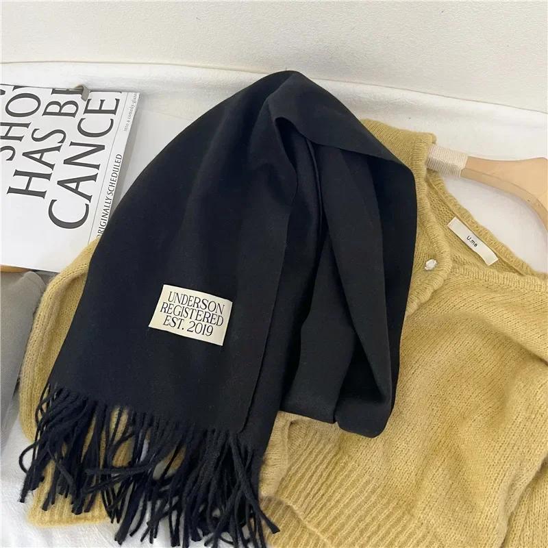 Purple Is Very Good To Match The New Solid Color Imitation Cashmere Scarf In Autumn and Winter of Dongdaemun, South Korea