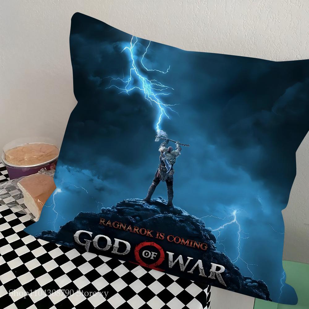 Игровой G-God Of War Ragnarok Наволочка Квадратная Подушка Спальня Диван Отдых Комфортная Подушка Автомобиль Гостиная Домашний Декор
