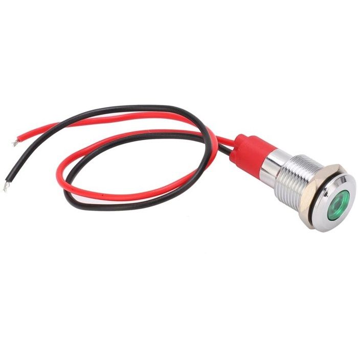 Voyant LED en Métal Voyant étanche Voyant D\'avertissement LED 10mm Puissance Petit Cordon Nickel Plaqué Laiton 220V