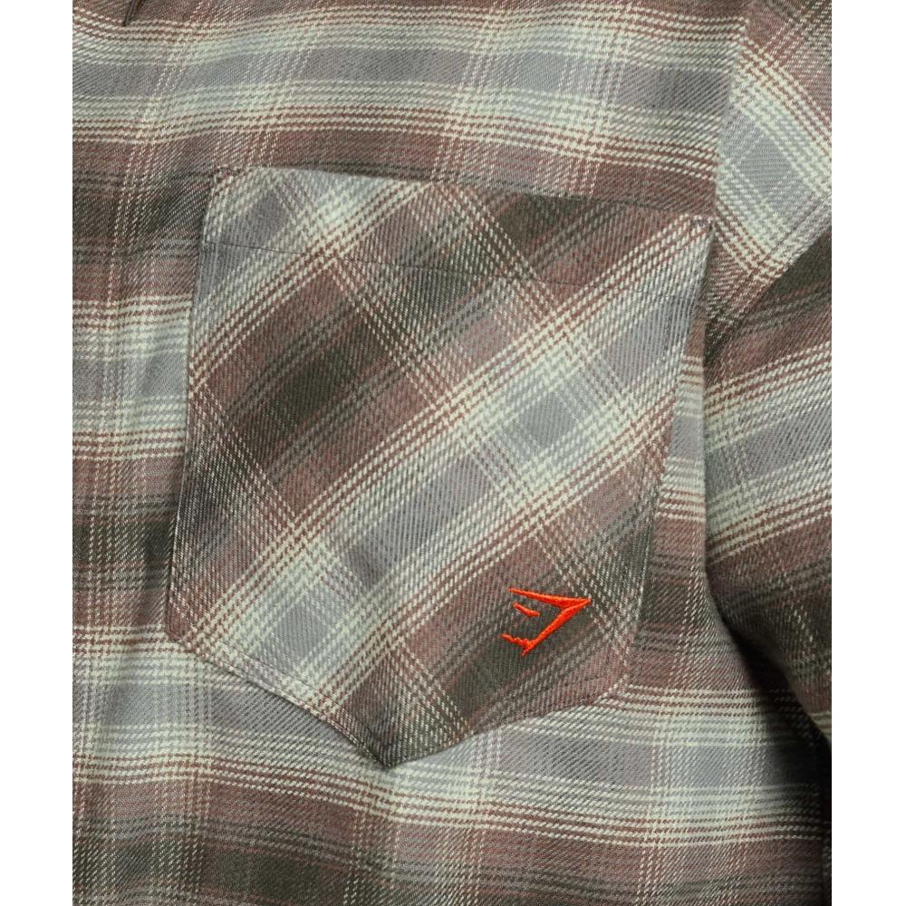 Gymshark Flannel Shirt Strength Green A6a7t Ecz8