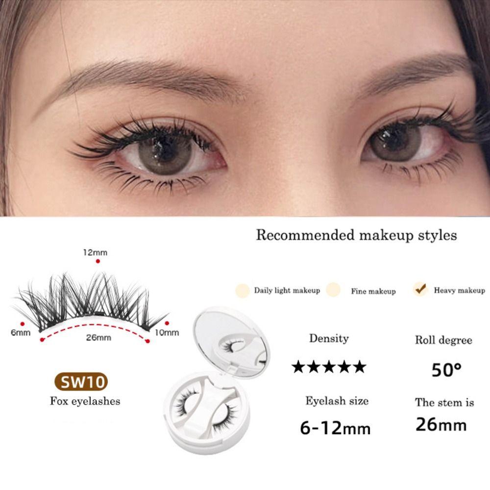 Long Lasting Glue Free False Eyelashes Cat Eye Magnetic Eyelashes with Clip Makeup Tools
