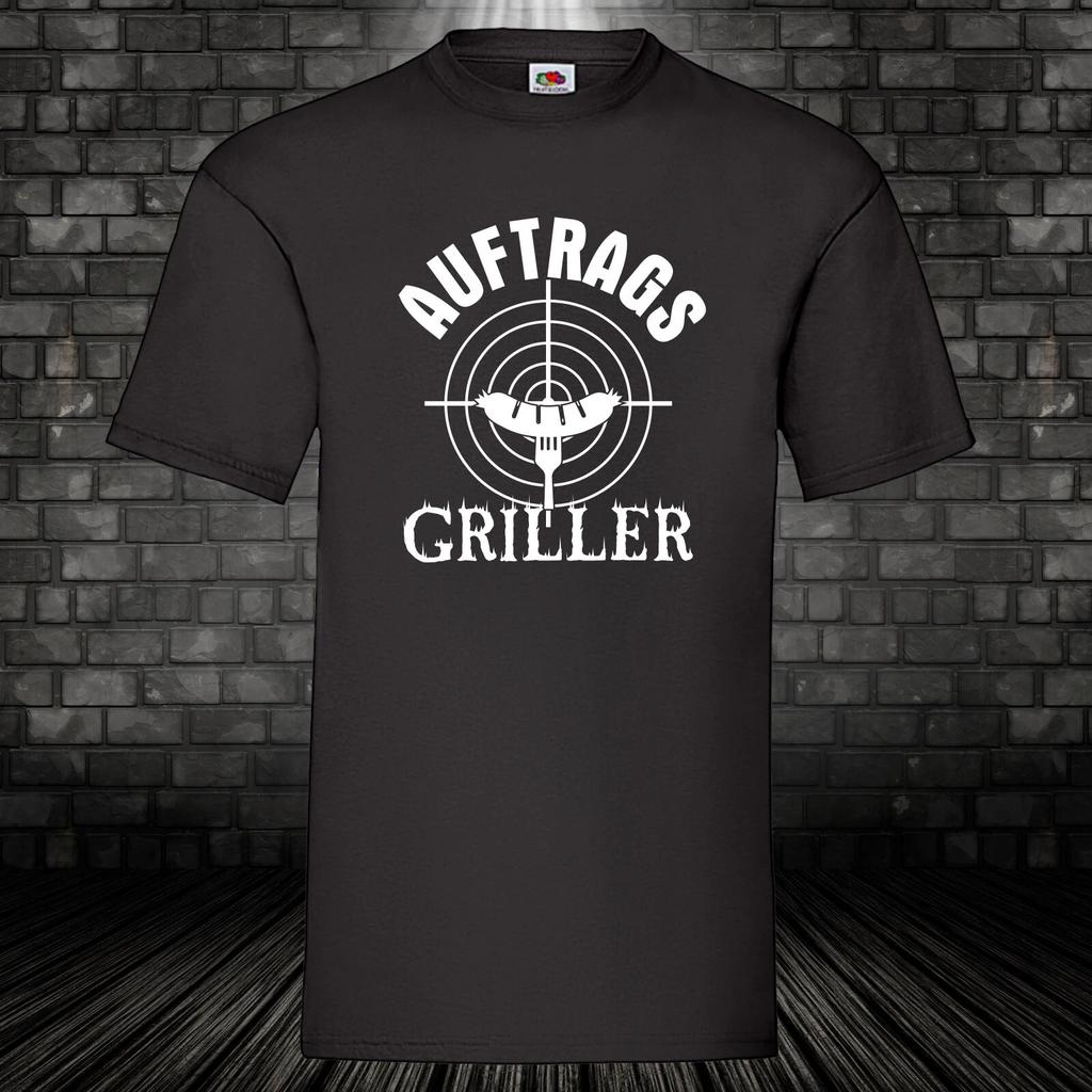 Job order barbecue barbecue shirt T-shirt black barbecue fun shirt 100% cotton S-5XL