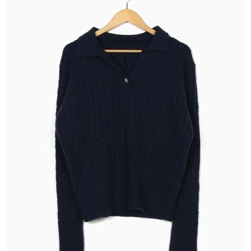 Французский Элегантный Свитер с Воротником-Стойкой Свободного Кроя Винтажный Пуловер с Узором «Косы» Универсальный Повседневный Трикотажный Пуловер Осень Зима Новый