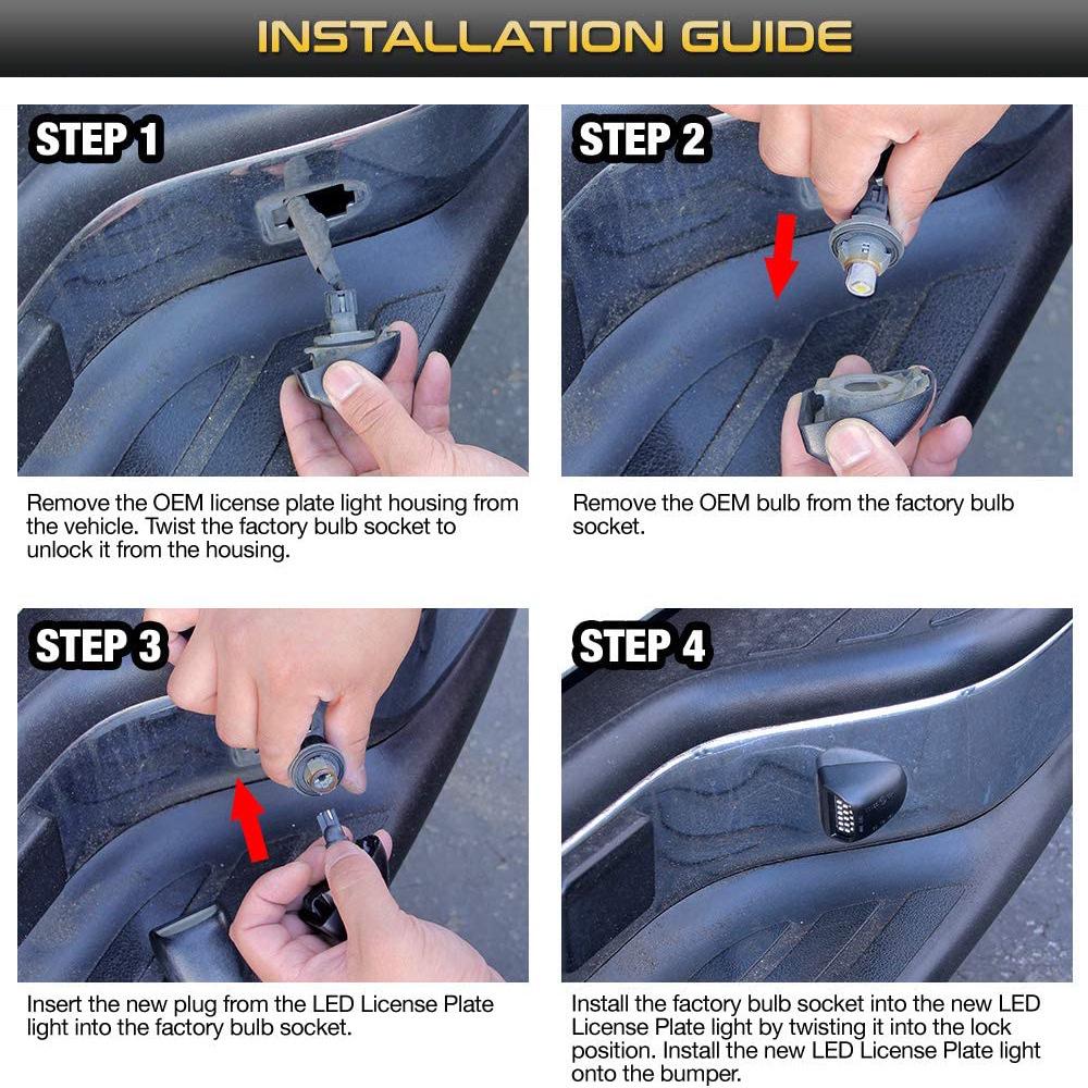 Черные фонари номерного знака с 18 светодиодами, 2 шт., для пикапов, Chevrolet, Saab, Bantamah, GMC, Cadillac.