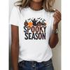 Summer Halloween Silhouette Women's T-shirt Comfortable Fit Soft Breathable Comfortable Casual Short Sleeve