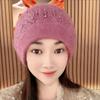 Женская зимняя шапка, высокая эластичность, уличная, теплая, не садится, для ДЕВУШЕК, зимняя шапка, женская шапочка для праздника