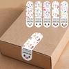 Emojis, Floral Images, Packaging Stickers, Gift Box Sealing Stickers, Rectangular, 100 Stickers, Cute Pattern Wrapping Paper