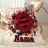 Bayern Munich Soccer Art Personalized Name Blanket Lightweight Personalized Blanket Durable Comfort Perfect for Living Room Office Picnics Couch